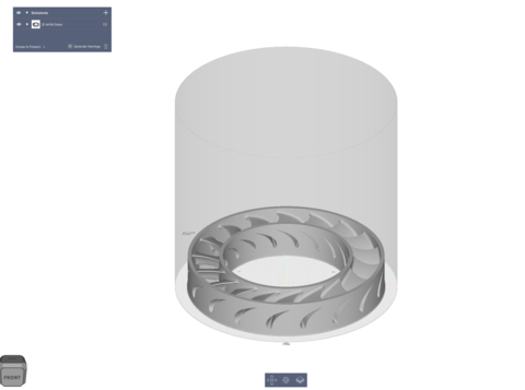 Flow 3.0 can process models of parts that are significantly larger to support the Sapphire XC's increased build volume. This impeller is approximately 600mm in diameter. Image via Business Wire.