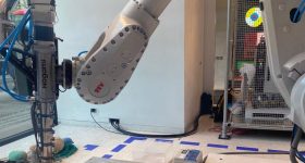 Parley for the Oceans' robot arm-mounted 3D printer.