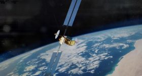 An artist's impression of what the OneSat satellite will look like. Image via Airbus.