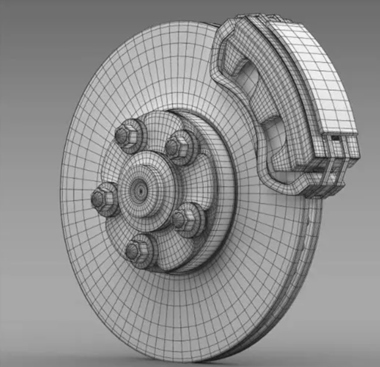 La conception du disque de frein numérique.  Image via Eplus3D.