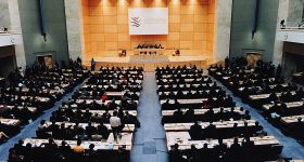 The 1998 Geneva Ministerial Conference, where the ban on digital duties was introduced. Photo via the WTO.