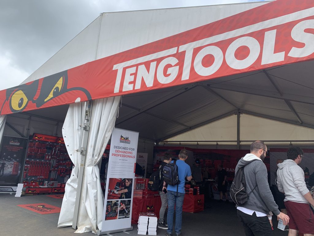 Teng Tools' tent at the 2022 Goodwood Festival of Speed. Photo by Paul Hanaphy. 