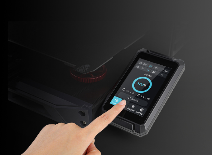 The S1 Plus touchscreen UI. Image via Creality.