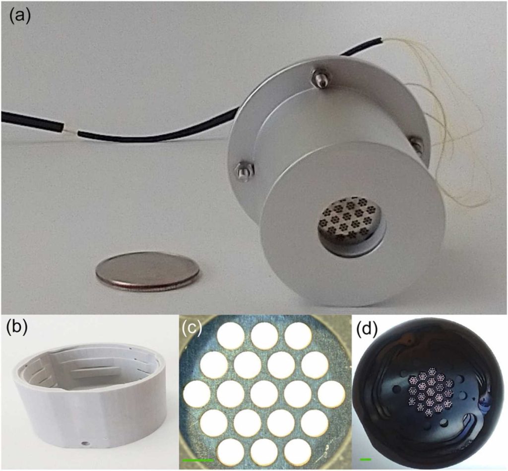 The researchers' 3D printed plasma sensor. Photos via MIT. 