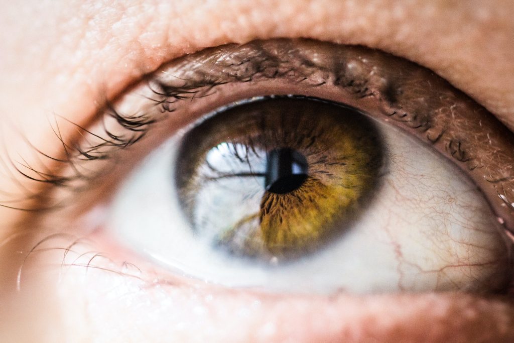 A close-up of a human eye. Photo via Vanessa Bumbeers, Unsplash. 