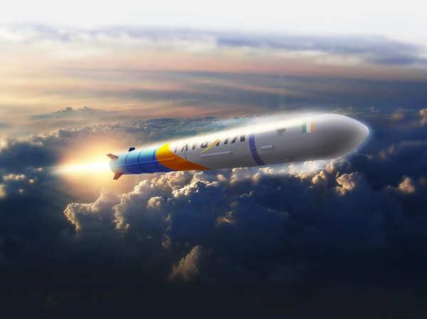 Une image conceptuelle d'une fusée Skyroot Aerospace Vikram.  Image via Skyroot Aerospace. 