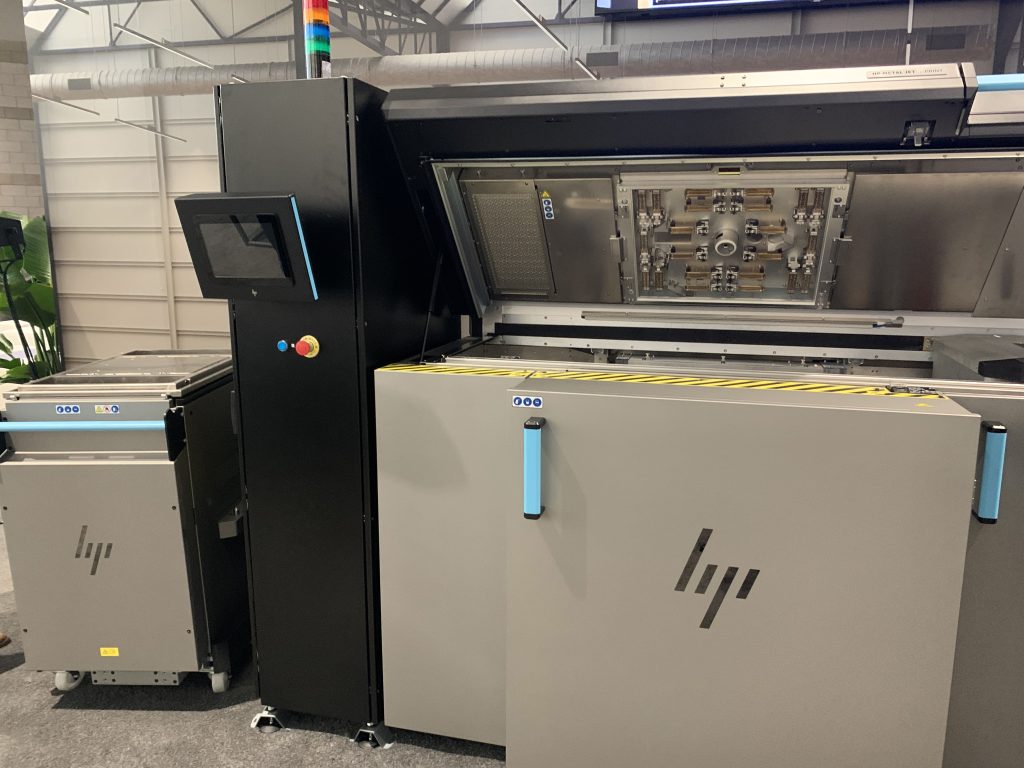 HP's new Metal Jet S100 3D printer at IMTS 2022. Photo by Paul Hanaphy. 