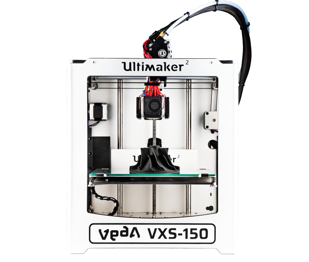 An Ultimaker 3D printer upgraded with Veda 3D's VXS-150 extruder. Photo via Veda 3D. 