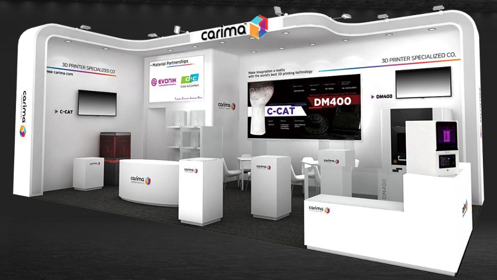 Carima's booth at Formnext 2022. Image via Carima.