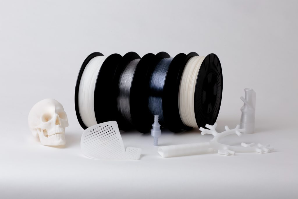 Filament d'impression 3D de qualité médicale.  Photo via Lattice Medical.