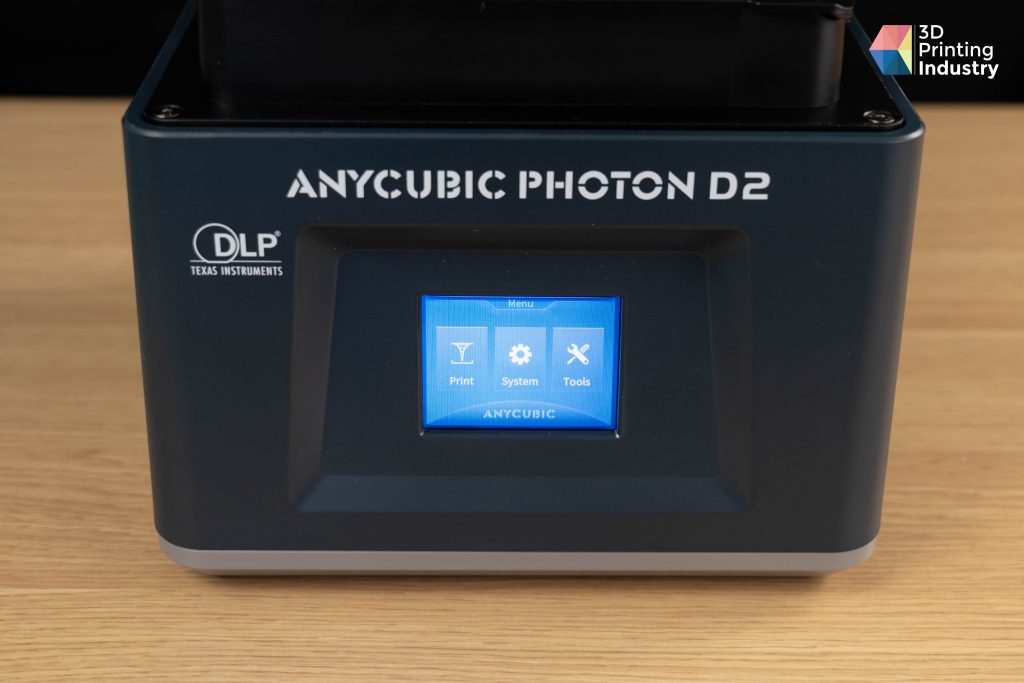 Anycubic Photon D2 3D Printer Front Screen. Photo by 3D Printing Industry.