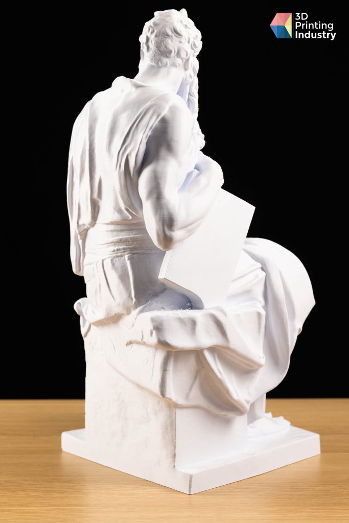 FlashForge Creator 4S 3D Printer. ScanTheWorld sculpture - Moses 10 day print. Photo by 3D Printing Industry.
