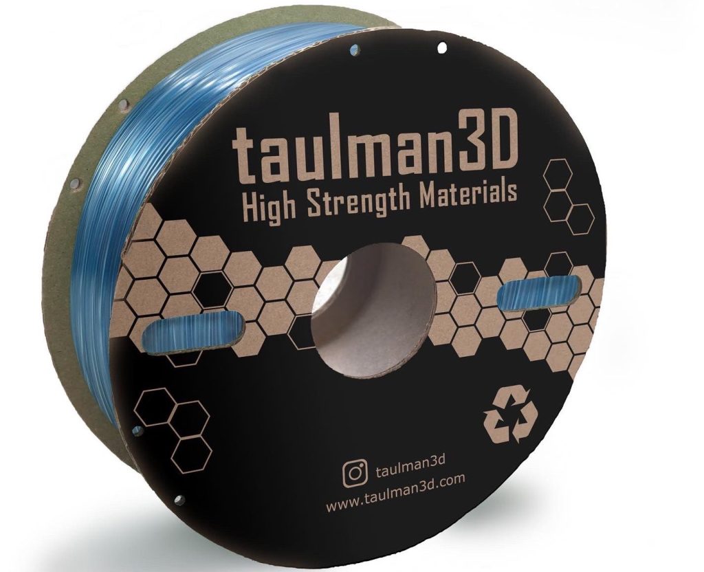 A spool of taulman3D's 100% recycled Enviro PETG 3D printing filament. Image via taulman3D. 