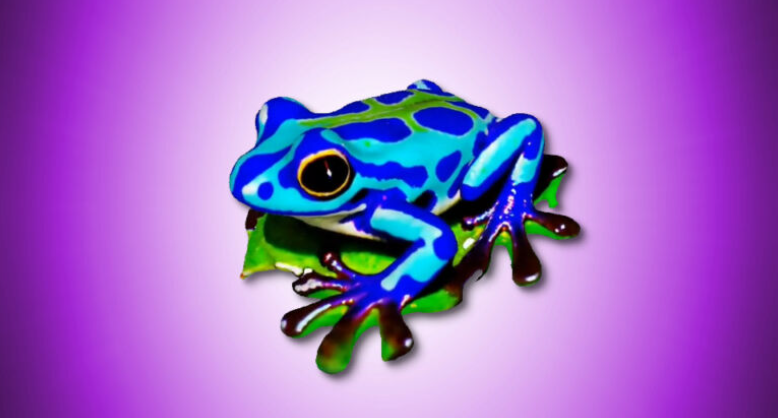 A poison dart frog rendered as a 3D model by Magic3D. Image via Nvidia.