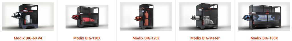 Large format 3D printers by Modix. Image via Modix.