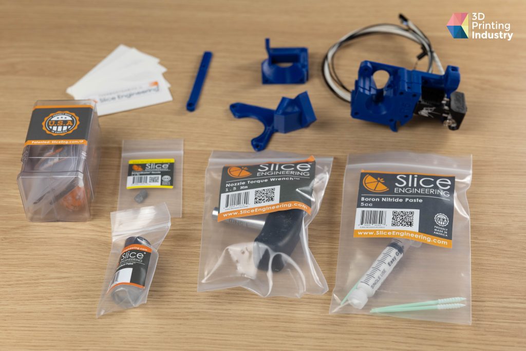 The unboxing of the Slice Engineering hotend. Photo by 3D Printing Industry.