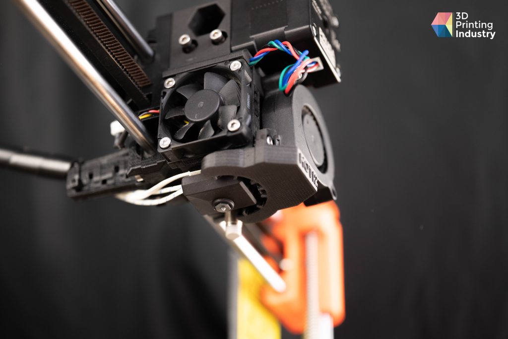 A Mosquito hotend-equipped Prusa printhead. Photo by 3D Printing Industry. 