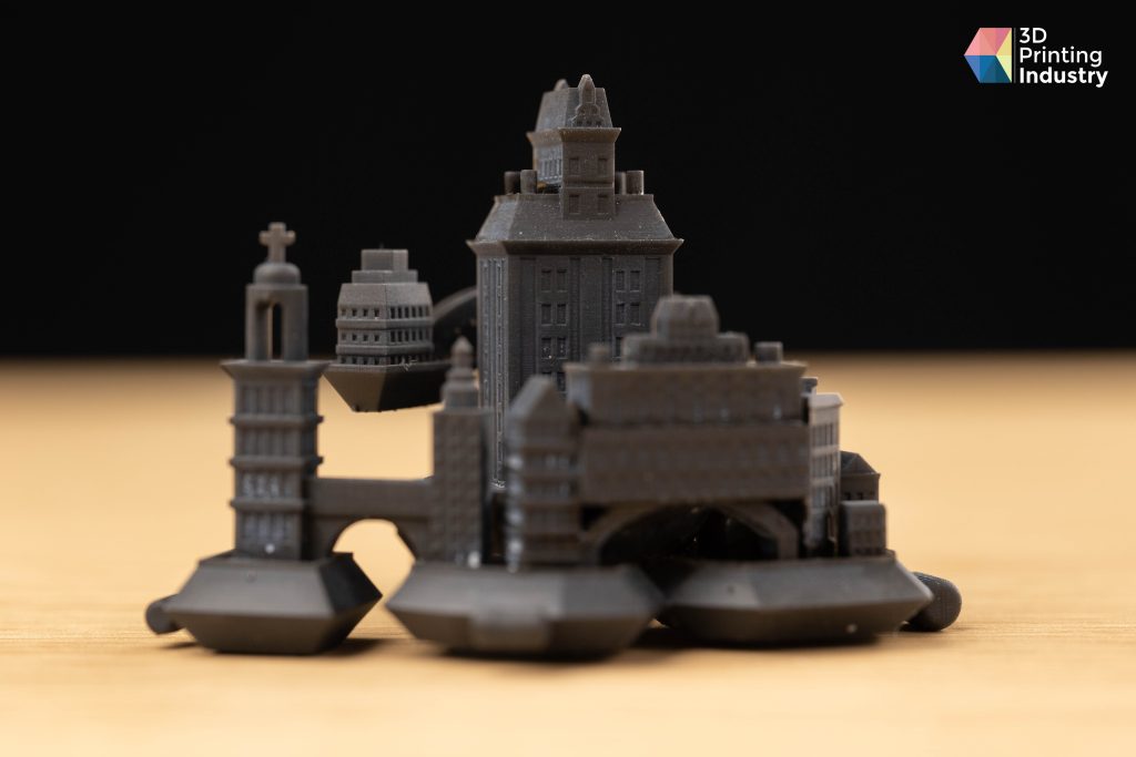 A Nexa3D XiP-3D printed castle model. Photo by 3D Printing Industry.