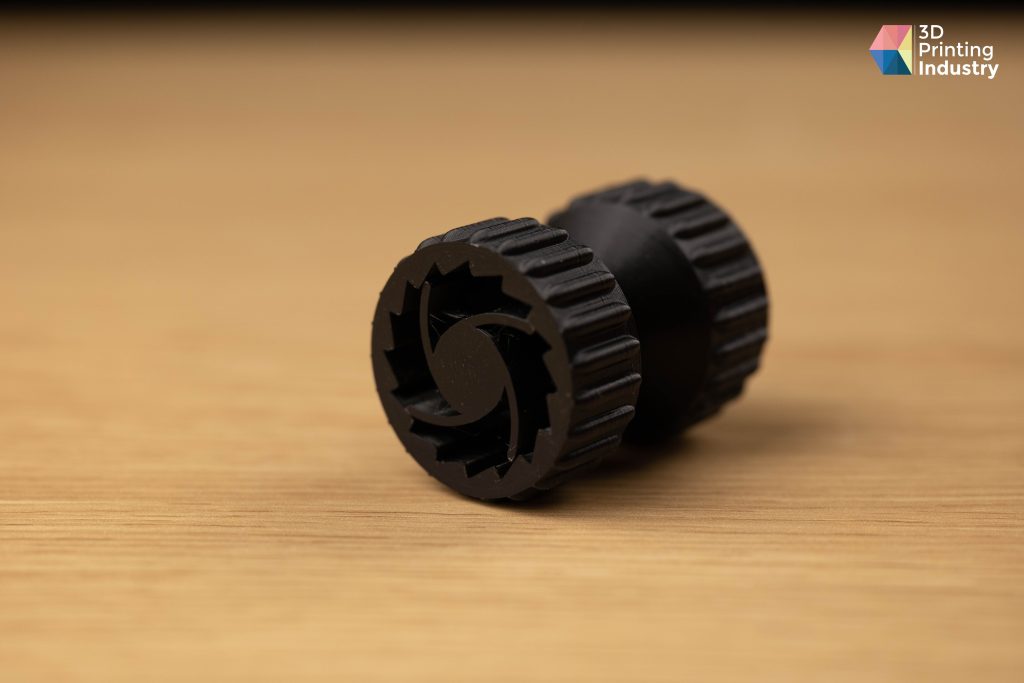 A 3DPI Mosquito hotend-3D printed test model. Photo by 3D Printing Industry.