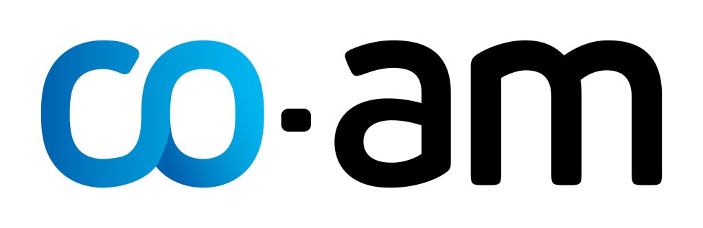 Logo de la plateforme CO-AM.  Image via Materialise.