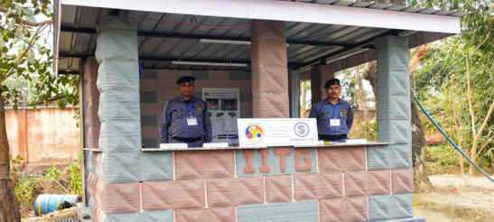3D printed security post with security personnel. Image via IIT Guwahati.