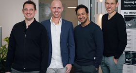 The MakerVerse team. From left to right: CEO Dr. Markus Seibold, COO Ward Ripmeester, CTO Manish Katoch, CFO Tim Schark. Photo via Makerverse.