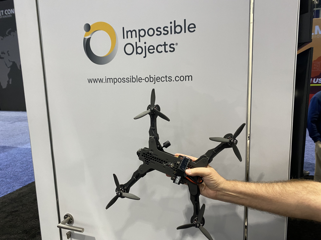 A drone structure produced using the new CBAM 25 printer by Impossible Objects. Photo by 3D Printing Industry