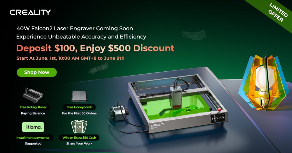 Creality Launches new Falcon2 40W laser engraver - specifications