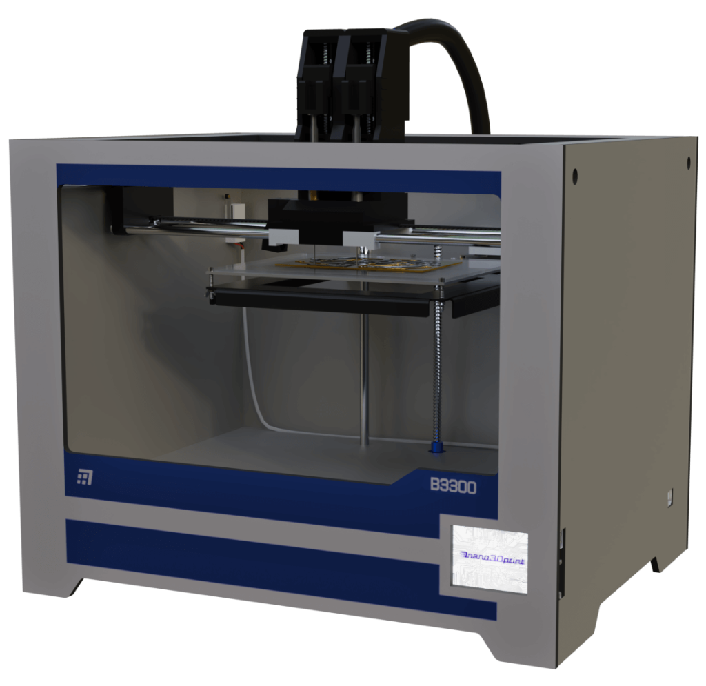 B3300 Dual Dispensing 3D printer. Image via nano3Dprint.