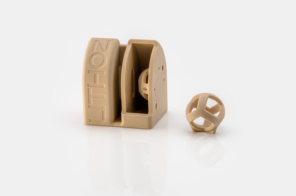 By combining the desirable material properties of ceramics with the design freedom of 3D printing, more complex and effective RF filters can be manufactured for communication applications, such as this one shown. Photo via Lithoz.