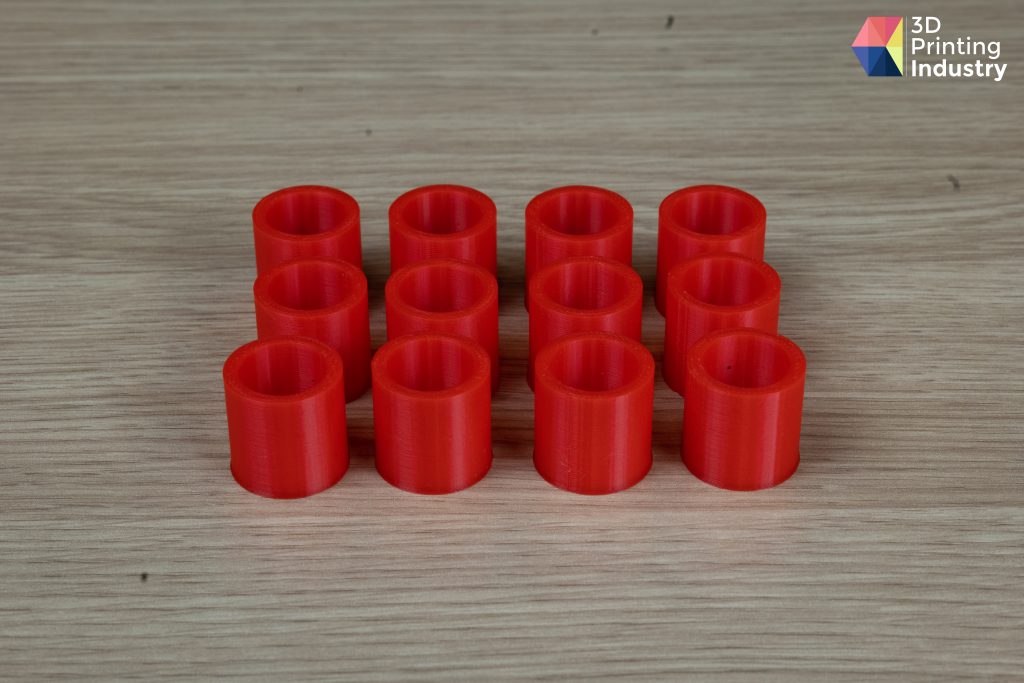 Guider 3 Plus Tube repeatability test pieces. Photo by 3D Printing Industry.