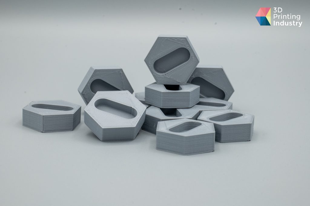 Ender-5 S1 Hexagons for repeatability tests. Photo by 3D Printing Industry.