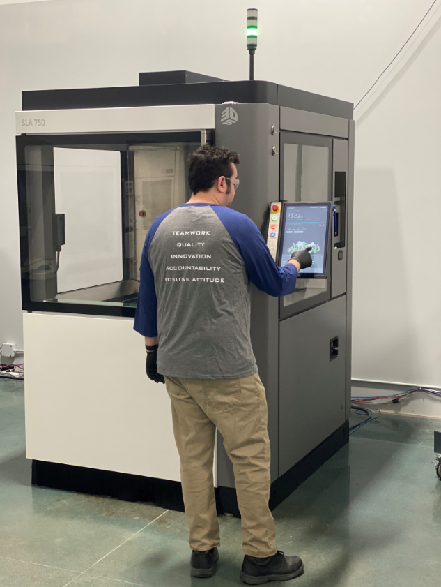 The combination of the SLA 750's high-speed production, large build area, and broad materials portfolio is allowing The Technology House to expand the services offered to its customers. Image via 3D Systems.