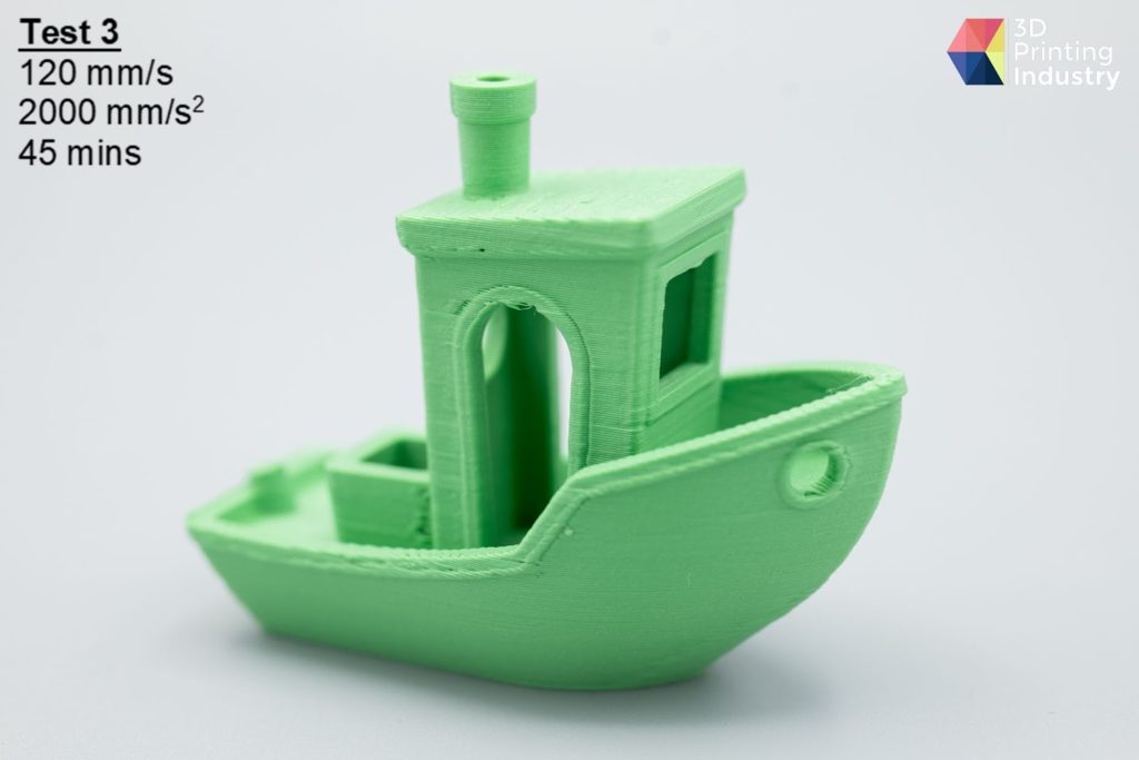 Ender-5 S1 Speed Test3 Benchy. Photo by 3D Printing Industry.