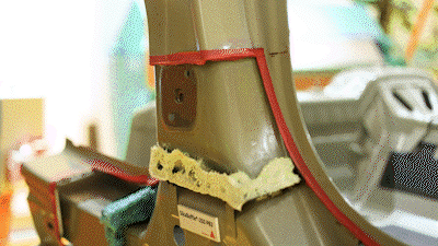3D printed components are bonded to EVA and installed on the vehicle body. GIF via INTAMSYS.