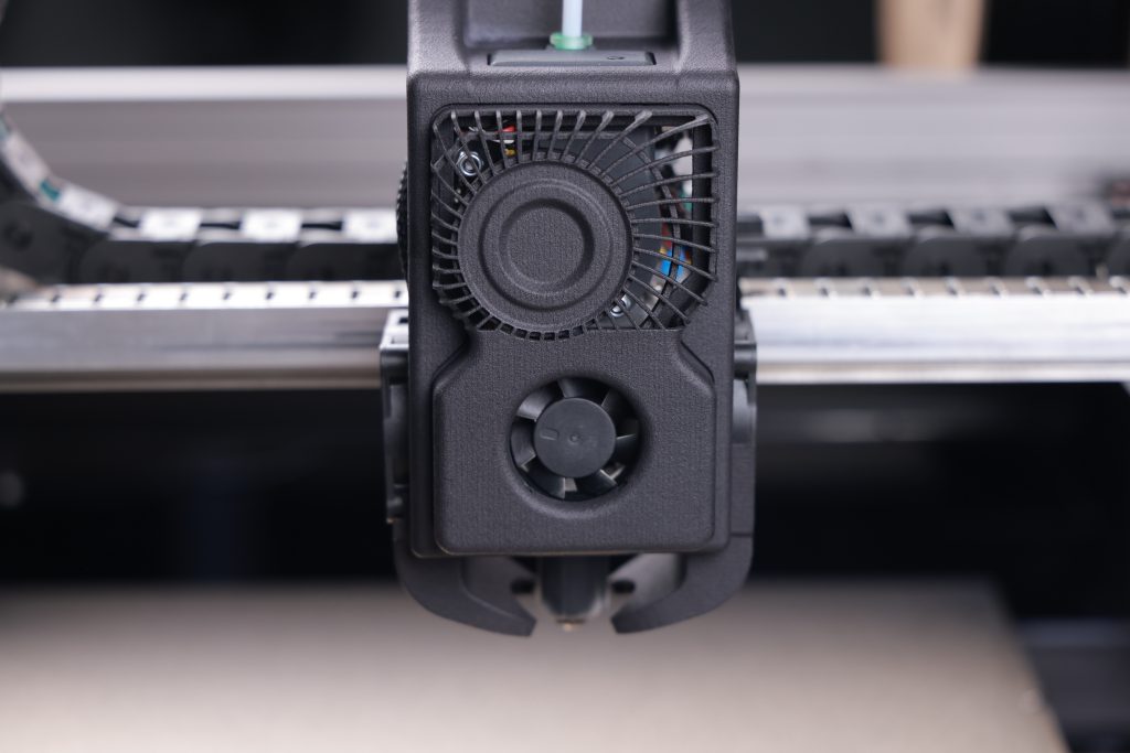 A close-up of the Magneto X's extruder. Photo via Peopoly.