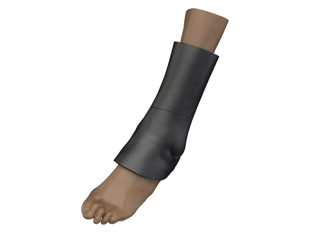 Rendering of a 3D printed VSP Bolus leg accessory. Image via 3D Systems.