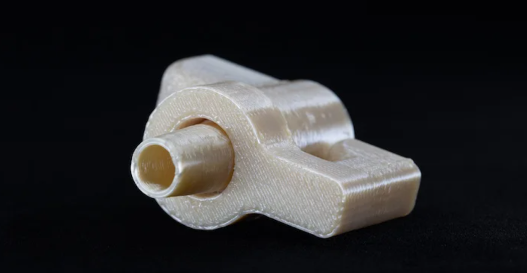 3D printed part created using Ultem 9085. Photo via Fictiv.