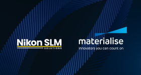 Materialise and Nikon SLM Solutions partnership banner. Photo via Materialise.
