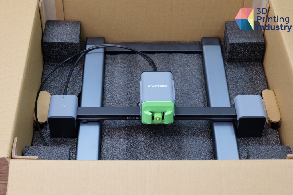 AnkerMake M5C 3D Printer Packaging and Unboxing. Photos by 3D Printing Industry.