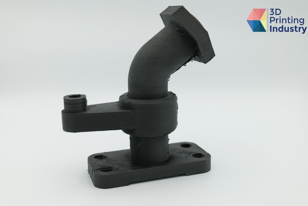 AnkerMake 3D printed pipe fixture. Photo by 3D Printing Industry.