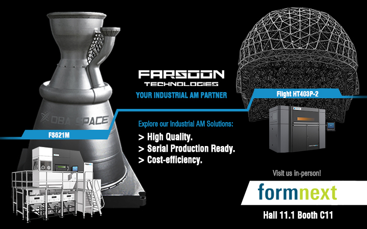 Farsoon Technologies' Formnext 2023 banner. Photo via Farsoon Technologies.