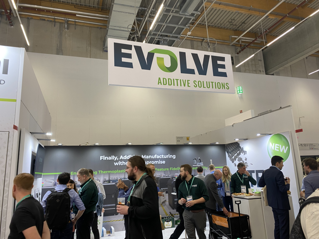 The Evolve Additive Solutions booth at Formnext. Photo by 3D Printing Industry.