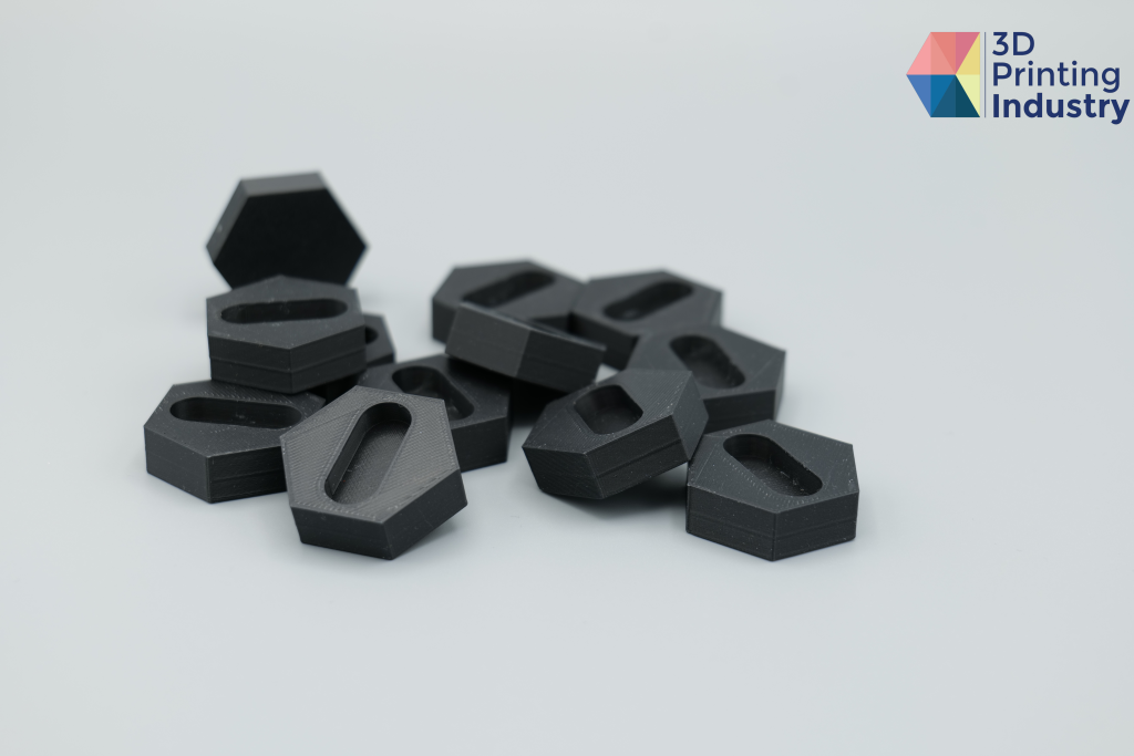 3D printed hexagon repeatability parts. Photo by 3D Printing Industry.