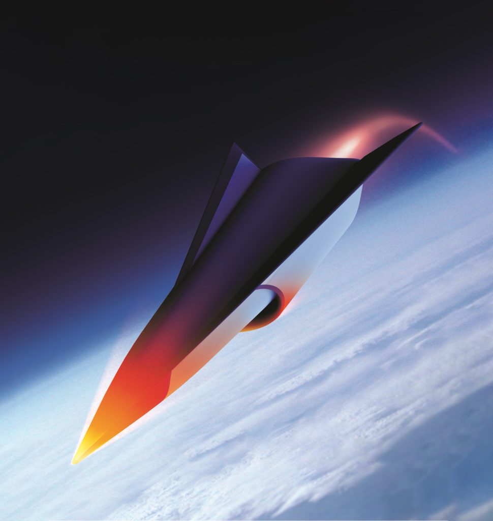 An artist's interpretation of a hypersonic vehicle. Image via GE Aerospace.