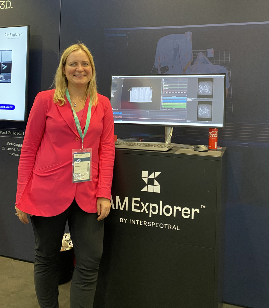 Interspectral CEO Isabelle Hachette at Formnext 2023. Photo by 3D Printing Industry