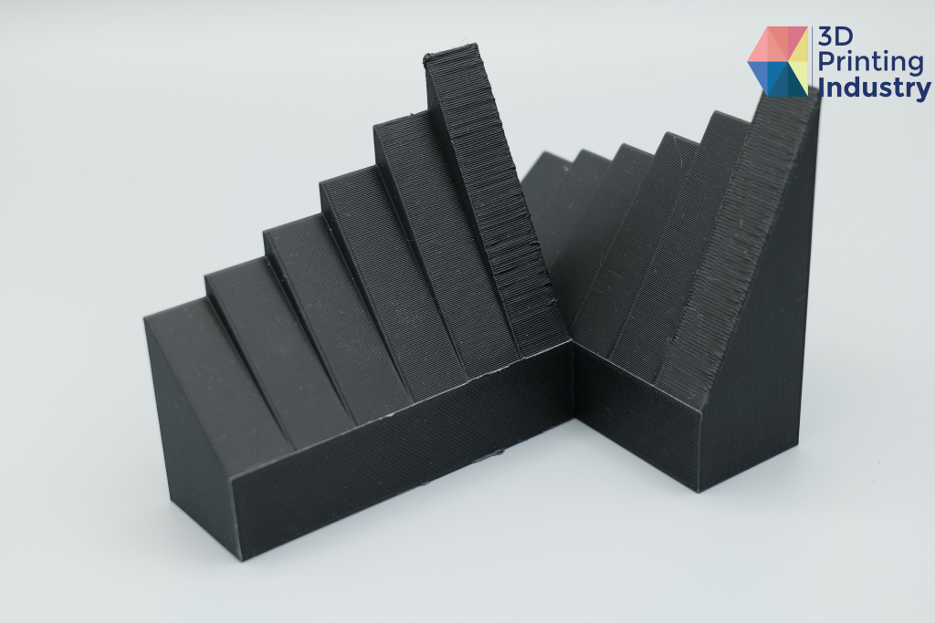 Aztec Industrial Overhang test 3D prints. Photos by 3D Printing Industry.