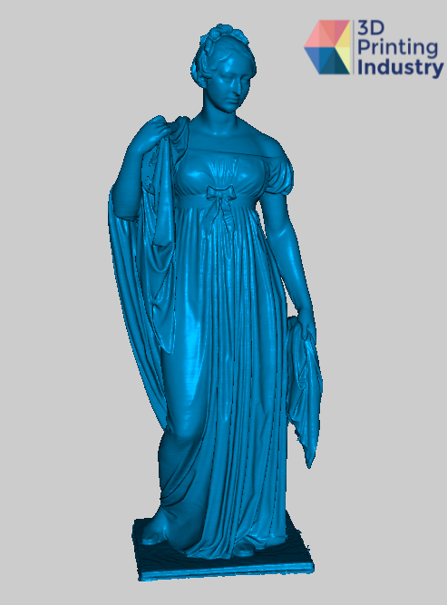 Seal 3D printed statue and scanned results. Photos and images by 3D Printing Industry.