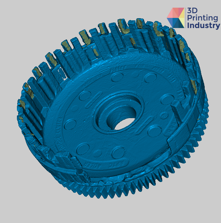 Clutch basket object and 3D scan results. Photo and images by 3D Printing Industry