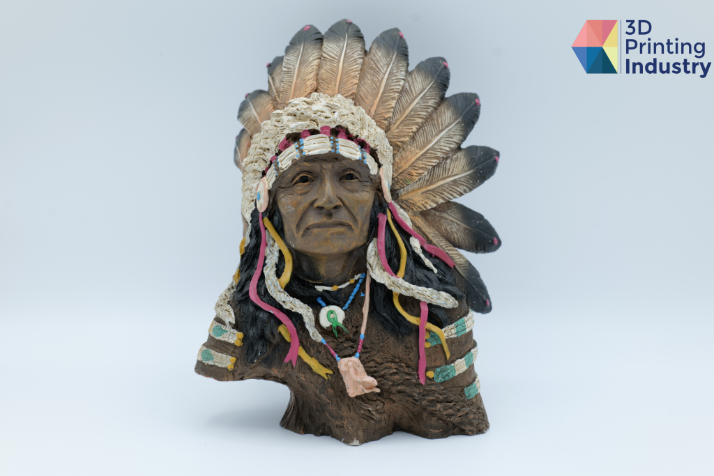 The Native American sculpture model. Photo by 3D Printing Industry.